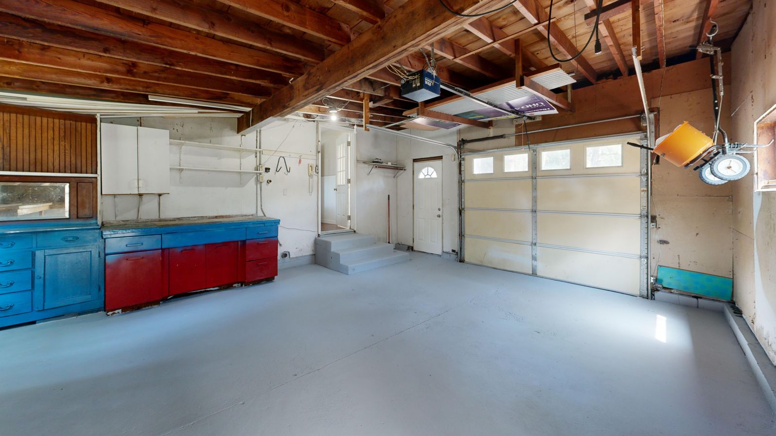 Clean empty garage after a cleanout